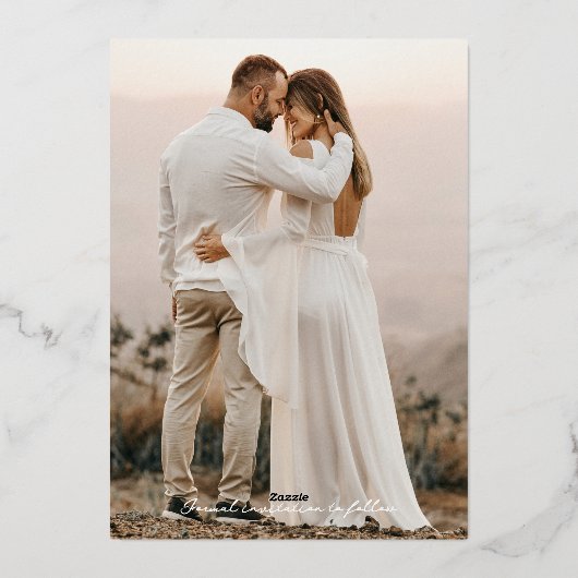 Invitation En Aluminium Papercut Fleurs rustiques Enregistrer la date (Verso)