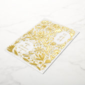 Invitation En Aluminium Papercut Fleurs rustiques Enregistrer la date (Rotation)