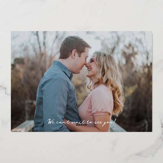 Invitation En Aluminium Papercut Fleurs rustiques Noir Enregistrer la date (Verso)