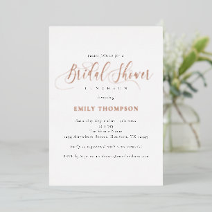 Invitation En Aluminium Papeterie de mariage élégante avec calligraphie Ro