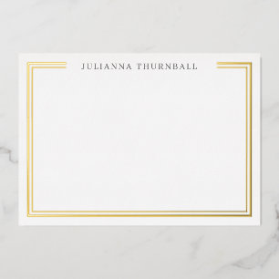 Invitation En Aluminium Papeterie personnelle cadre chic minimaliste