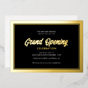 Invitation En Aluminium Papier doré Calligraphie Grand Opening Papier doré