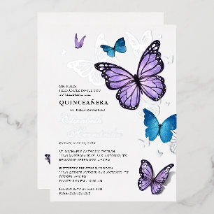 Invitation En Aluminium Papillon de n'importe quelle couleur Élégant Quinc