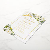 Invitation En Aluminium Papillon doré à fleurs Quinceanera (Rotation)