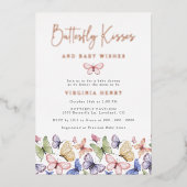 Invitation En Aluminium Papillon élégant (Recto)