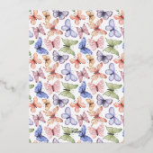 Invitation En Aluminium Papillon élégant (Verso)