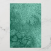 Invitation En Aluminium Papillon Quince Emerald Vert Robe Or (Verso)