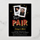 Invitation En Aluminium Parfait Casino à thème Couples Douche (Recto)