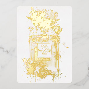 Invitation En Aluminium Parfum Élégant Luxueux