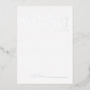 Invitation En Aluminium "Partager une mémoire" Mariage de script moderne S