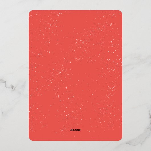 Invitation En Aluminium Parti Commencé Script Rouge Noël Fête (Verso)