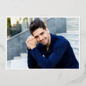 Invitation En Aluminium Parti de graduation simple or rouge moderne (Verso)