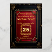 Invitation En Aluminium Parti de la retraite pour la direction (Recto)