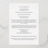 Invitation En Aluminium Parti de la retraite pour la direction (Verso)