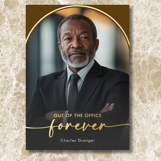 Invitation En Aluminium Parti de retraite minimaliste Brown moderne