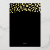 Invitation En Aluminium Parti de retraite surprise Noir et Or (Verso)