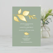 Invitation En Aluminium Parti d'engagement écologique minimal (Debout devant)