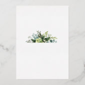 Invitation En Aluminium Parti d'engagement floral violet et vert (Verso)