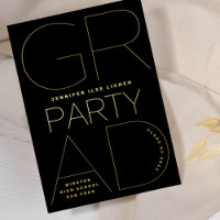 PARTI GRAD modifiable | Classe de 2024 Gold Pressé