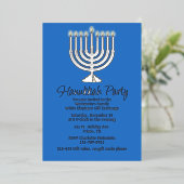 Invitation En Aluminium Parti Hanoukka Menorah (Debout devant)