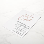 Invitation En Aluminium Partie d'engagement de Calligraphie de script simp (Rotation)