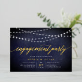 Invitation En Aluminium Partie d'engagement Garland de minuit (Debout devant)