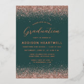 Invitation En Aluminium parties scintillant d'or Rose foncé 2025 (Recto)