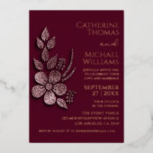 Invitation En Aluminium Parties scintillant d'or Rose moderne et élégant F (Recto)