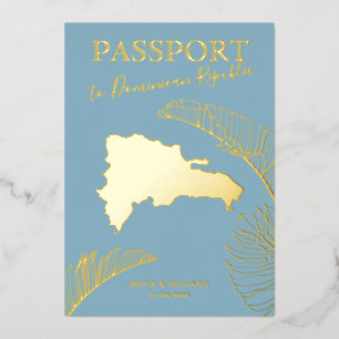 Invitation En Aluminium Passeport de mariage de destination en République