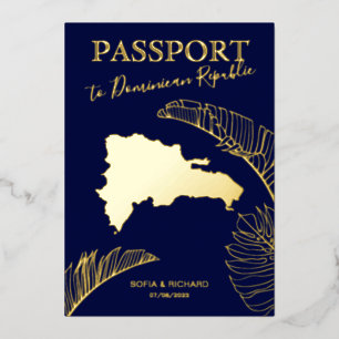Invitation En Aluminium Passeport de mariage de destination en République