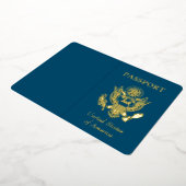 Invitation En Aluminium Passeport Foil Faux (Rotation)