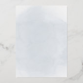 Invitation En Aluminium pastel bleu Croix sainte Première communion (Verso)