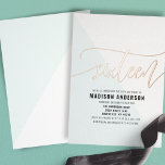 Invitation En Aluminium Pastel Blue Color Block Sweet 16 Anniversaire<br><div class="desc">Célébrez un sweet sixteen dans le style avec cette invitation rêvée en papier bleu pastel. Le design moderne est doté d'un motif géométrique chic et d'un brillant accent de papier argenté, idéal pour une célébration fantasque et inoubliable. Personnalisez avec les détails de votre événement pour créer un souvenir chéri pour...</div>