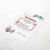 Invitation En Aluminium Pastel Iridescente Feuille Mariage Dreamy Pastels (Rotation)