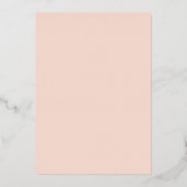 Invitation En Aluminium Pastel Peach Rose et Lily (Verso)