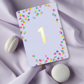 Invitation En Aluminium Pastel Purple Girl's premier anniversaire Confetti