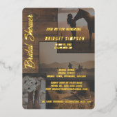 Invitation En Aluminium paysage rustique collage nuptiale douche (Recto)