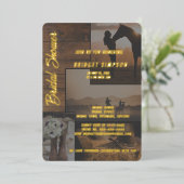 Invitation En Aluminium paysage rustique collage nuptiale douche (Debout devant)