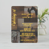 Invitation En Aluminium paysage rustique mariage de collage (Debout devant)