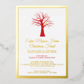 Invitation En Aluminium Perdrix de Noël dans un arbre Noël (Recto)