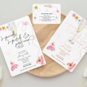 Invitation En Aluminium Perles, pétales + Procureure | Fête des mariées te