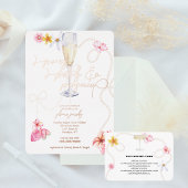 Invitation En Aluminium Perles, pétales + Procureure | Fête des mariées te