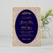 Invitation En Aluminium Persian Mihrab Artistic Islamic Wedding (Debout devant)