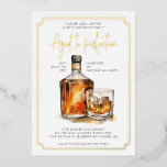 Invitation En Aluminium Personnalisable 40e anniversaire Whiskey Real Gold<br><div class="desc">Étirez votre fête avec cette luxueuse invitation de 40e anniversaire personnalisable en feuille d'or véritable avec une bouteille de whisky sophistiquée et un design en verre. Parfait pour une soirée élégante et raffinée, cette invitation donne le ton d'une soirée inoubliable. Personnalisez-le avec les détails de votre événement et impressionnez vos...</div>