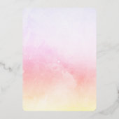 Invitation En Aluminium Personnalisé Abstrait tendance moderne Pastel Mari (Verso)