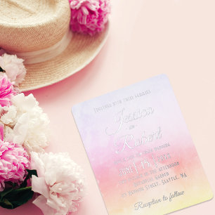 Invitation En Aluminium Personnalisé Abstrait tendance moderne Pastel Mari