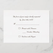 Invitation En Aluminium Personnalisé Modern Elegant Party Event RSVP Rose  (Verso)