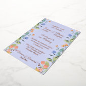 Invitation En Aluminium Pervenche florale (Rotation)