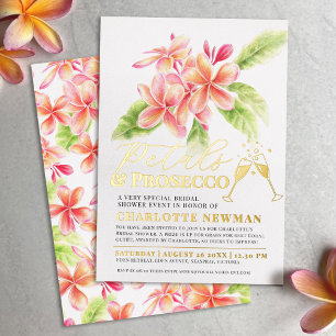 Invitation En Aluminium Pétales et poursuites Fête des mariées Frangipani 