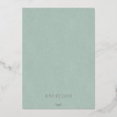 Invitation En Aluminium Petit Mariage de fleurs blanches (Verso)